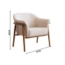 Poltrona Lucca Eucalipto castanho 0,80cm -Combinare .X37/C -Padrão Medidas site-Decor Lumen 