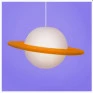 Imagem de detalhes do Pendente Saturno Laranja e Branco