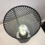 Luminária Metal com LED  Acesa vista de cima