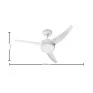 Ventilador de teto Lunik III Branco 3 hélices Led Integrado-Medidas Site_Decor Lumen 