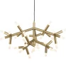 Lustre Pendente Manacá Ø72cm Dourado - Detalhe