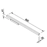 Arandela Preta Fit LED 24W 3000K ( Branco Quente) - New Line 656LED3PT