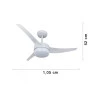 Ventilador de Teto Lunik III 3 Pás 110V - Venti Delta-Padrão medidas Site- Decor Lumen 
