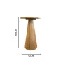Mesa Lateral Colina em MDF Laqueado 66cm- Corbelli -Padrão medidas Site-Decor Lumen 