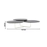 Mesa de centro Drie Preto Fosco em Aço- Artefama/moora -Padrão medidas Site -Decor Lumen 
