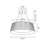 Pendente Muffin Smart Ø45cm com LED 18W 3000K~6000K – Controle por App e Remoto - StudioLuce