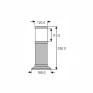 Balizador Luminária Jardim Nimbus 30cm 1xE27 Preto Dmensão