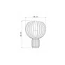Abajur Pérola Ripado com Vidro - Decor Lumen