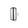 Arandela Moscou Preta 22cm 1E27 - Acend 00928-Medidas- Decor Lumen