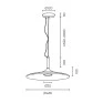 Pendente Tapa com LED Integrado 9,5W 2700K – Estrutura em Concreto e Ferro - Studio Luce