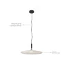 Pendente Tapa com LED Integrado 9,5W 2700K – Estrutura em Concreto e Ferro - Studio Luce
