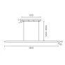 Pendente Linear Ayó – Luz Direta LED 20W 2700K em Madeira e Metal - Studio Luce