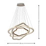 Pendente Aliança Orgânico Slim Metal e Cristais 3000K 95W - DNA Lustres - ALORG-100-3-SL - Dimensões - Decor Lumen