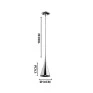 Pendente Cone Cromado Ø 14cm-Bella Iluminação KD2415-Medidas-Decor Lumen 