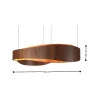 Pendente imbuia - Dimensões- Decor Lumen