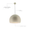 Pendente Snow 1xE27 Ø50x37cm Fendi - StudioLuce