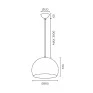 Pendente Snow 1xE27 Ø50x37cm Fendi - StudioLuce dimensoes