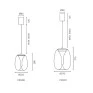 Pendente LED Decorativo Zug – Design Sofisticado com Estrutura em Metal, Acrílico e Vidro - Studio Luce