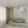 Plafon de Sobrepor Led 33w 3000K Dourado e Cristais - Linha Aliança - Ambientação -DecorLumen