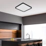 Plafon LED Quadrado Preto e Branco Ø53cm 48W Hevvy LY- 8809 - Ambientação