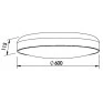 Plafon Victoria Cores Ø60cm 5E-27 