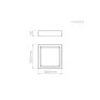 Dimensões Painel de LED 3000k de sobrepor Stella - STH20902BR/30