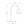 Abajur Gold Solar - Dimensões 2 - Decor Lumen