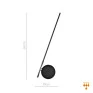 Arandela Design Tubo Alumínio Preto LED 3000K - DIM