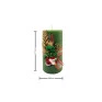 Vela Redonda Texturizada Detalhes Natalino 11CM -Medidas -Decor Lumen 
