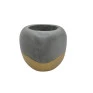 Cachepot Cimento e Dourado