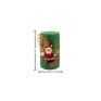 Vela Redonda Texturizada Detalhes Natalino 8CM-Padrão Medidas site-Decor Lumen 