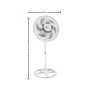 Ventilador de Coluna Delta Free em Plástico Branco 6 hélices- Venti Delta -Padrão Medidas Site-Deor Lumen