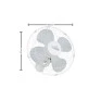 Ventilador de Parede Delta Premiun em Aço Branco 4 hélices- Venti Delta -Padrão Medidas Site-Decor Lumen