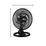 Ventilador Parede/Mesa em Plástico 50cm Preto -Venti Delta-Padrão Medidas Site-Decor Lumen 